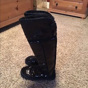 Ugg Bailey button sequin sparkle shearling boots
